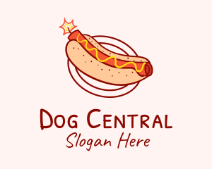 Dynamite Hot Dog Diner logo design