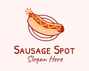 Dynamite Hot Dog Diner logo design