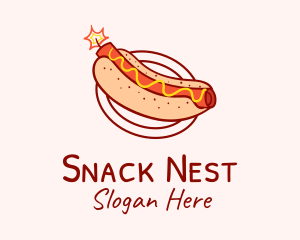 Dynamite Hot Dog Diner logo design