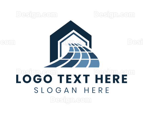 Blue Tile House Decor Logo