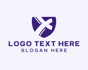 Security Shield Letter X logo