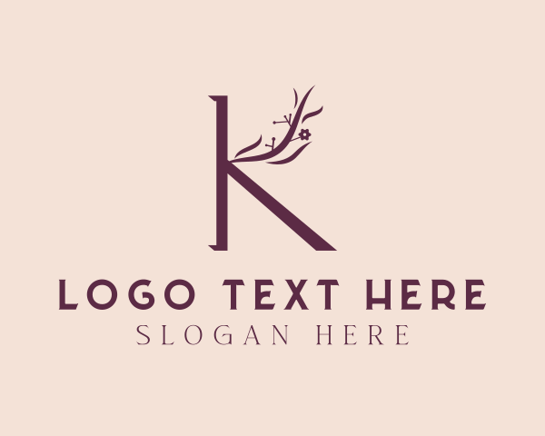 Plant Beauty Letter K logo