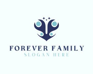 Parenting Family Heart logo design
