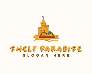 Sand Castle Summer Beach logo design