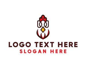Chicken Rooster Poultry logo design