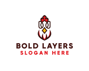 Chicken Rooster Poultry logo design