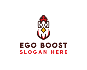 Chicken Rooster Poultry logo design