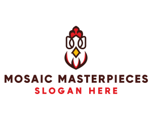 Chicken Rooster Poultry logo design