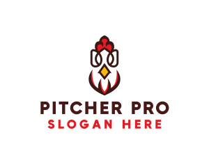 Chicken Rooster Poultry logo design