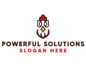 Chicken Rooster Poultry logo design