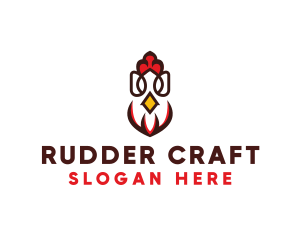 Chicken Rooster Poultry logo design