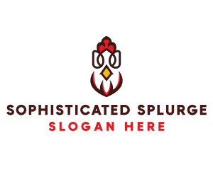 Chicken Rooster Poultry logo design