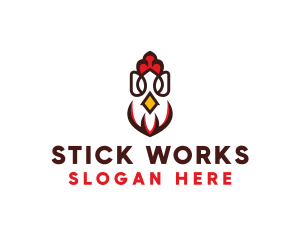 Chicken Rooster Poultry logo design