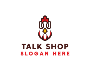 Chicken Rooster Poultry logo design