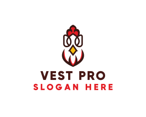 Chicken Rooster Poultry logo design