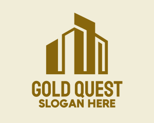 Gold Building Construction logo design