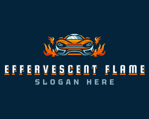 Flaming Car Detailing logo design