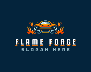 Flaming Car Detailing logo design