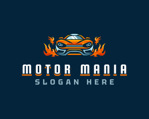 Flaming Car Detailing logo design