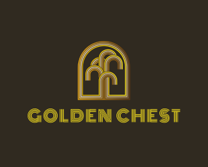 Golden Arch Abstract Tree logo design