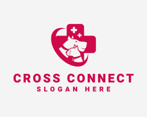 Pet Veterinary Cross logo design