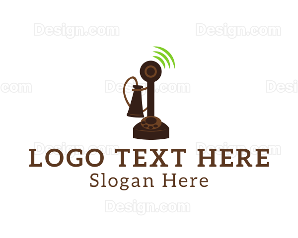 Signal Candlestick Telephone Logo