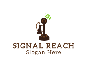 Signal Candlestick Telephone logo design