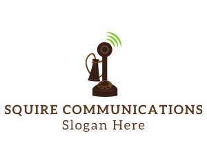 Signal Candlestick Telephone logo design