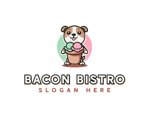 Dog Ice Cream Bistro logo design