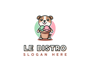 Dog Ice Cream Bistro logo design