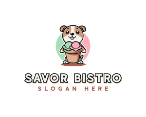 Dog Ice Cream Bistro logo design