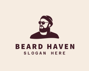 Hipster Male Beard logo