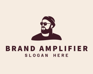 Hipster Male Beard logo design