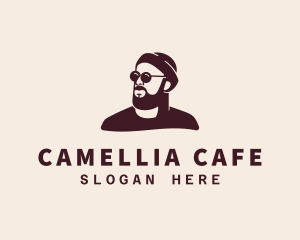 Hipster Male Beard logo design