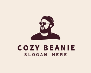 Hipster Male Beard logo