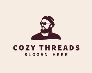 Hipster Male Beard logo design