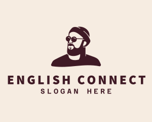 Hipster Male Beard logo design