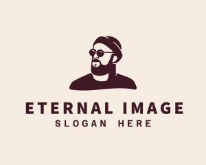 Hipster Male Beard logo