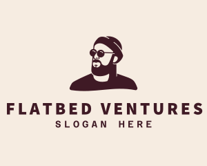 Hipster Male Beard logo design