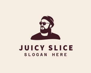 Hipster Male Beard logo design