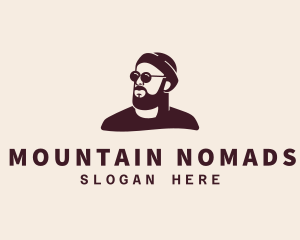 Hipster Male Beard logo design