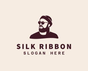 Hipster Male Beard logo design