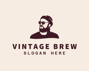 Hipster Male Beard logo