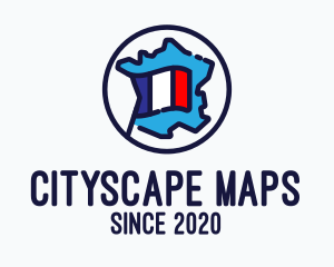 French Country Map logo design