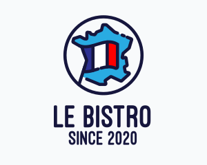 French Country Map logo design