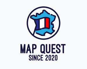 French Country Map logo design