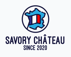 French Country Map logo design