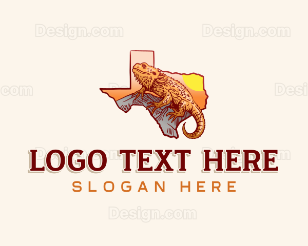 Texas Lizard Reptile Logo