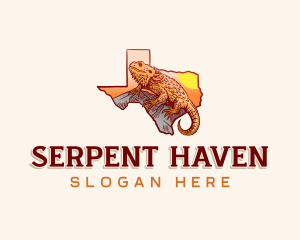 Texas Lizard Reptile logo design