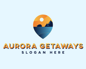 Location Pin Getaway logo design